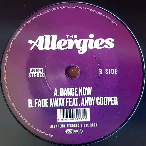 The Allergies - Dance Now / Fade Away (45 об/мин, Сингл)