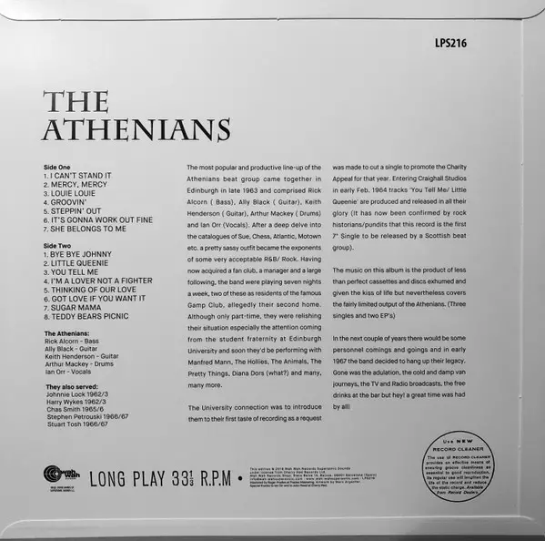 The Athenians - Steppin' Out With The Athenians (Сборник, Моно) - фото №2