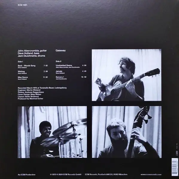 John Abercrombie & Dave Holland & Jack DeJohnette - Gateway (Gatefold, LP, Album, Reissue, Stereo) - фото №5