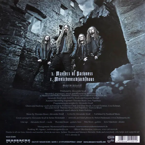 Atrocity - Masters Of Darkness (45 об/мин, Сингл, Лимитированое) - фото №2