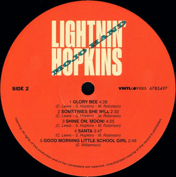 Lightnin' Hopkins - Mojo Hand (LP, Album, Reissue) - фото №5