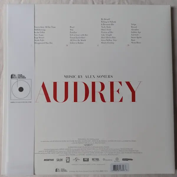 Alex Somers - Audrey (Original Film Soundtrack) (2 платівки, Прозорий, Червоний, Альбом, Лимітоване, Перевидання) - фото №7