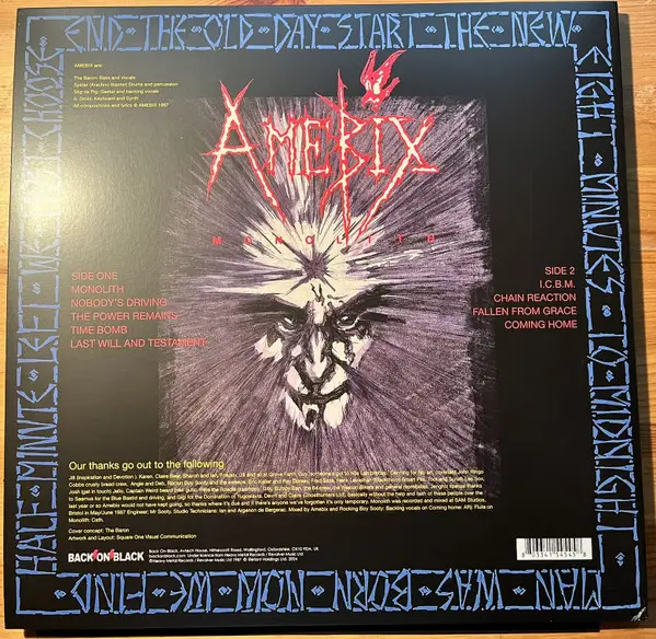 Amebix - Monolith (Красный, Альбом, Переиздание, Дополнительная печать) - фото №2