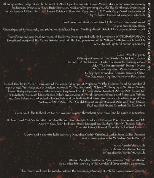 A Forest of Stars - Beware The Sword You Cannot See (2 платівки, Red, LP) - фото №14
