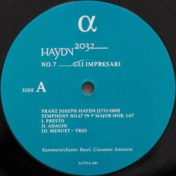 Joseph Haydn & Giovanni Antonini & Kammerorchester Basel - No. 7 __ Gli Impresari (2 платівки, 180 грам, Альбом, Лимітоване, Пронумерований) - фото №7