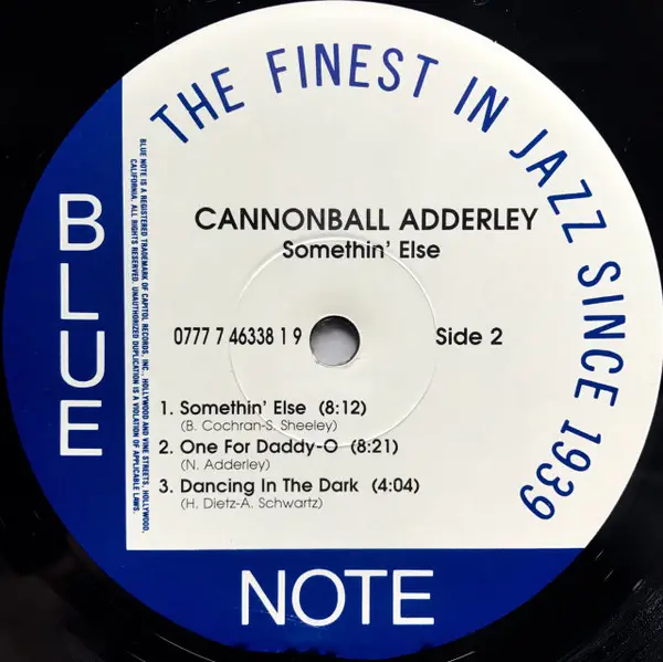 Cannonball Adderley - Somethin' Else (180g, LP, Album, Reissue) - фото №4