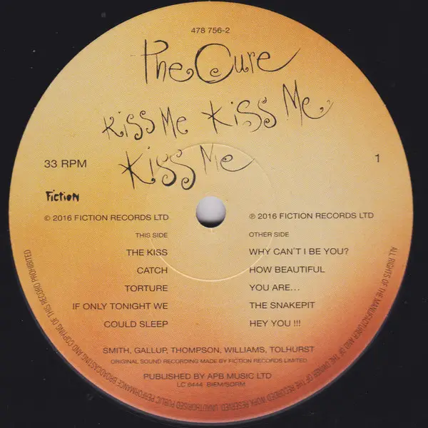 The Cure - Kiss Me Kiss Me Kiss Me (2 платівки, 180 грам, Альбом, Перевидання, Ремастеринг) - фото №3