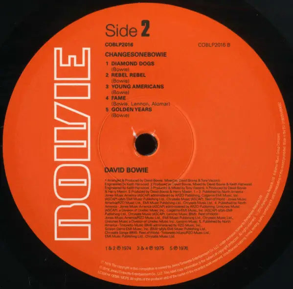 David Bowie - ChangesOneBowie (LP, Compilation, Reissue, Stereo) - фото №4