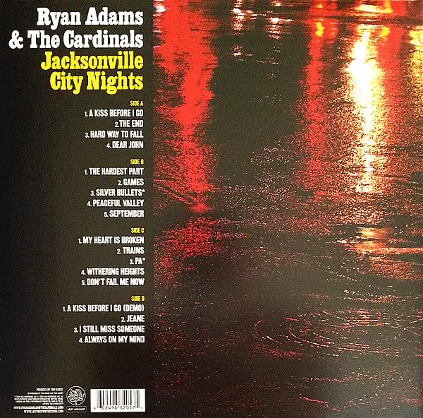 Ryan Adams & The Cardinals - Jacksonville City Nights (2 пластинки, LP, Album) - фото №4