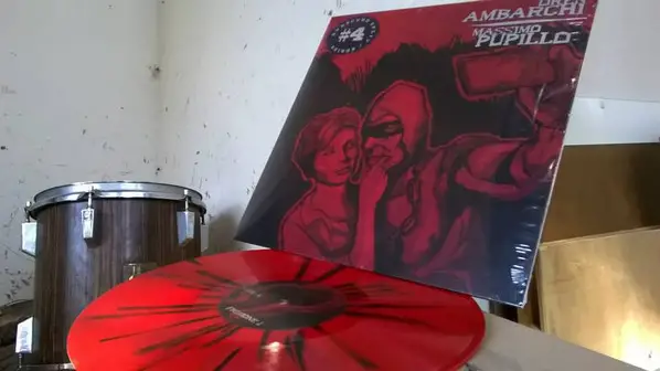 Oren Ambarchi & Massimo Pupillo - Subsound Split Series #4  (Красный, Чёрный, Мрамор, Мини-альбом, Лимитированое) - фото №2