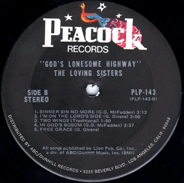 The Loving Sisters - God's Lonesome Highway (LP, Album, Repress) - фото №4