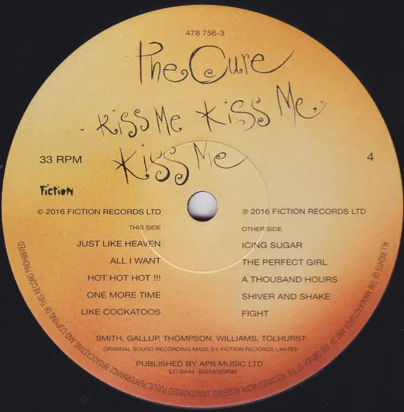 The Cure - Kiss Me Kiss Me Kiss Me (2 платівки, 180 грам, Альбом, Перевидання, Ремастеринг) - фото №6