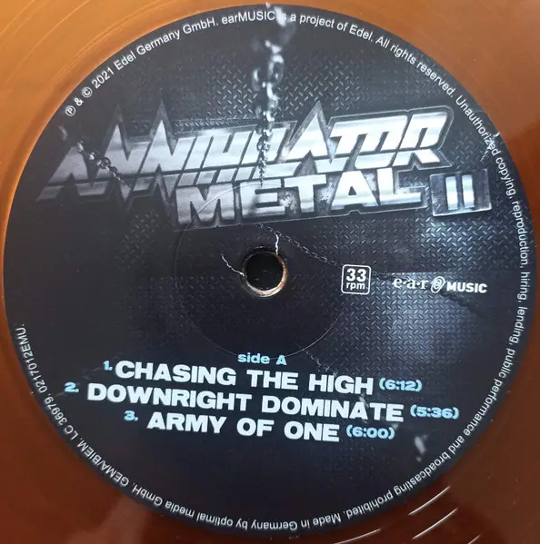 Annihilator - Metal II (2 пластинки, Оранжевый, Лимитированое) - фото №6