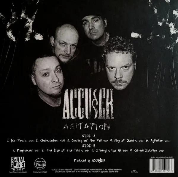 Accuser - Agitation (Silver, LP, Album, Reissue, Remastered) - фото №2