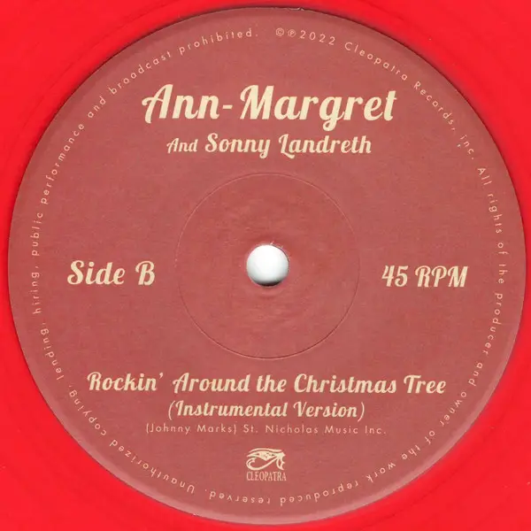 Ann Margret & Sonny Landreth - Rockin' Around The Christmas Tree (Красный, 45 об/мин, Сингл, Лимитированое) - фото №4