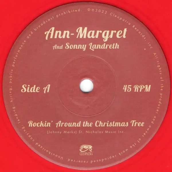 Ann Margret & Sonny Landreth - Rockin' Around The Christmas Tree (Красный, 45 об/мин, Сингл, Лимитированое) - фото №3