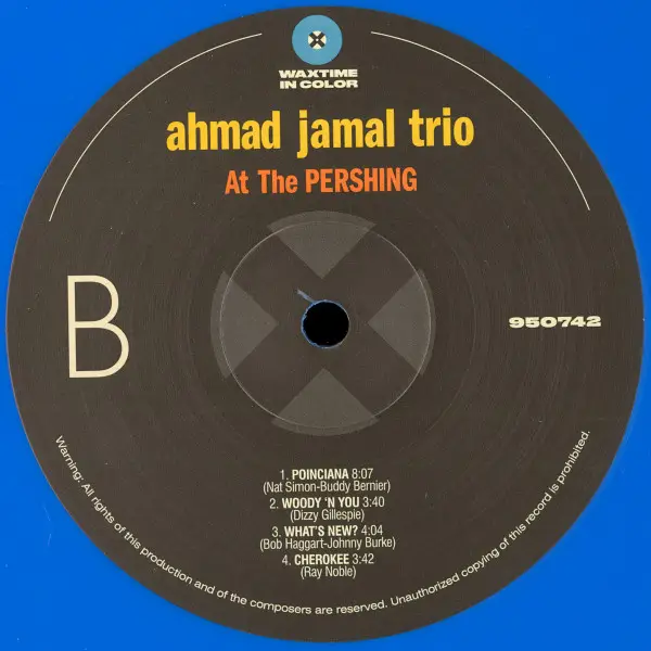 Ahmad Jamal Trio - Ahmad Jamal At The Pershing - But Not For Me (180 грам, Синій, Альбом, Лимітоване, Перевидання, Ремастеринг) - фото №5