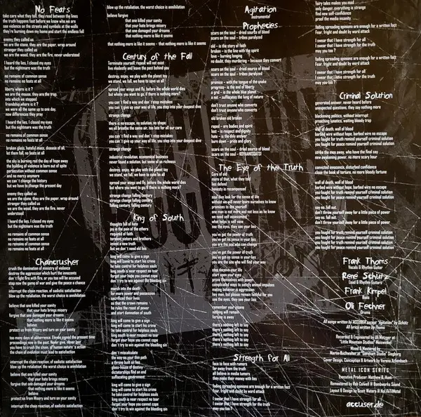 Accuser - Agitation (Silver, LP, Album, Reissue, Remastered) - фото №3