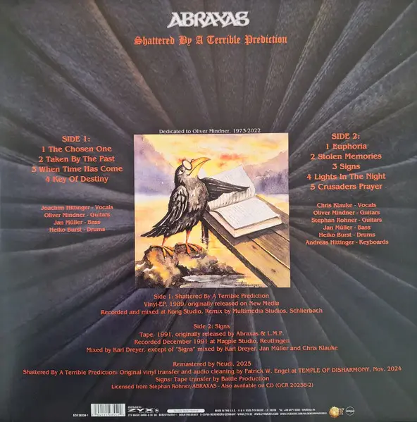 Abraxas - Shattered By A Terrible Prediction / Signs (LP, Compilation, Remastered) - фото №2