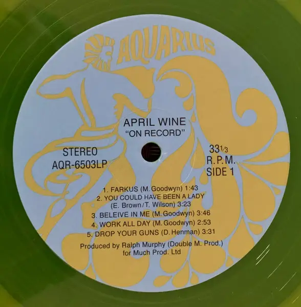 April Wine - On Record (Зелёный, Прозрачный, Альбом, Переиздание) - фото №5