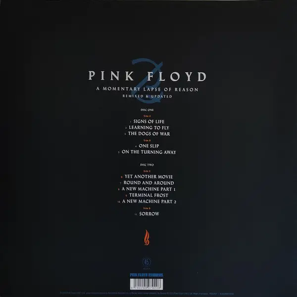 Pink Floyd - A Momentary Lapse Of Reason (Remixed & Updated) (2 платівки, 180 грам, 45 об/хв, Альбом, Перевидання) - фото №3