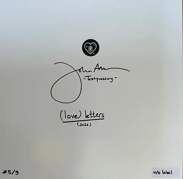 John Allen - (love) letters (Тестовая пластинка, Белый)