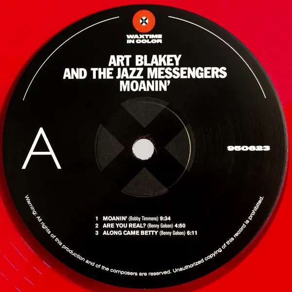 Art Blakey & The Jazz Messengers - Moanin' (Червоний, Напівпрозорий, 180 грам, Альбом, Лимітоване, Перевидання) - фото №6
