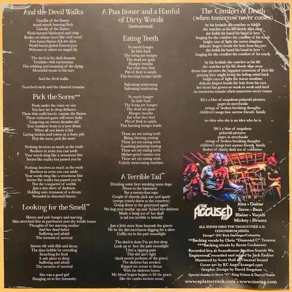 The Accüsed A.D. - The Ghoul In The Mirror (LP, Repress, Stereo) - фото №3