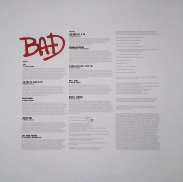 Michael Jackson - Bad  (Альбом, Пластинка с изображением, Переиздание) - фото №3