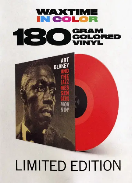 Art Blakey & The Jazz Messengers - Moanin' (Червоний, Напівпрозорий, 180 грам, Альбом, Лимітоване, Перевидання) - фото №2