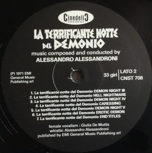 Alessandro Alessandroni - La Terrificante Notte Del Demonio (Devil’s Nightmare) (Тираж 300 копий, Лимитированое, Дополнительная печать) - фото №4