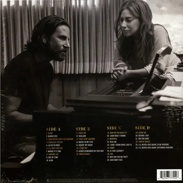 Lady Gaga & Bradley Cooper - A Star Is Born Soundtrack (2 платівки, LP, Album) - фото №4