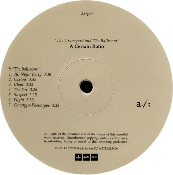 A Certain Ratio - The Graveyard And The Ballroom (White, LP, Album, Reissue, Stereo) - фото №6