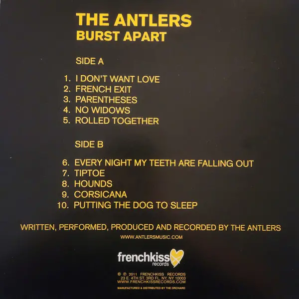 The Antlers - Burst Apart (Лимонадний, Альбом, Лимітоване, Перевидання) - фото №2