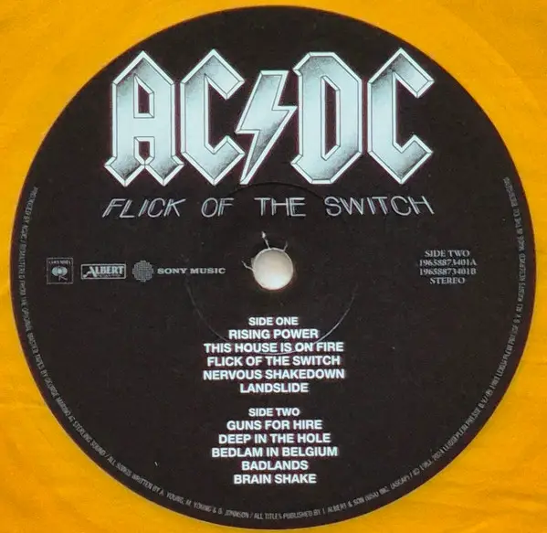 AC/DC - Flick Of The Switch (Gold, Edition, LP, Album, Reissue, Remastered, Stereo) - фото №6
