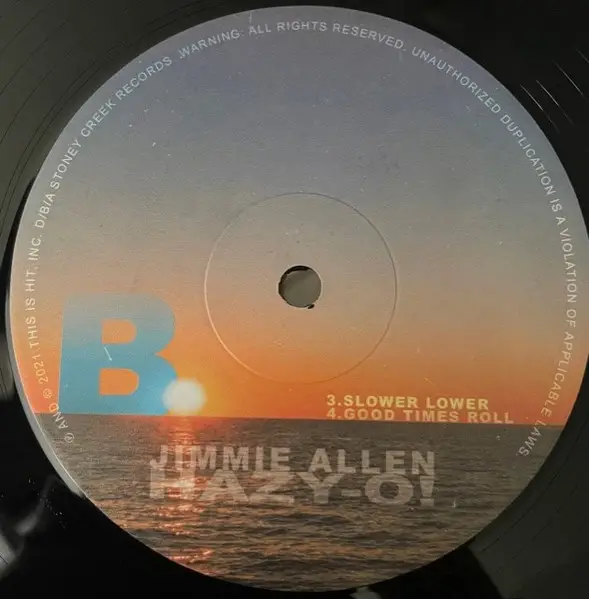 Jimmie Allen - Hazy-O! (45 об/мин, EP, Record Store Day, Лимитированое) - фото №4