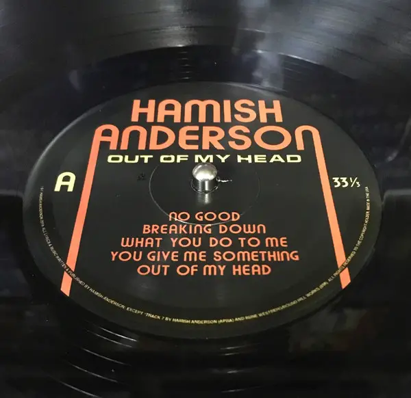Hamish Anderson - Out Of My Head (Альбом) - фото №3