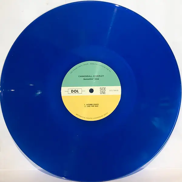 Cannonball Adderley - Somethin' Else (Blue, 180gr, LP, Album, Reissue) - фото №5