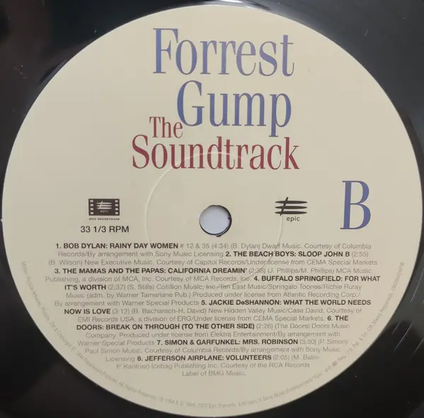 Various - Forrest Gump (The Soundtrack) (2 платівки, Збірник, Перевидання) - фото №4