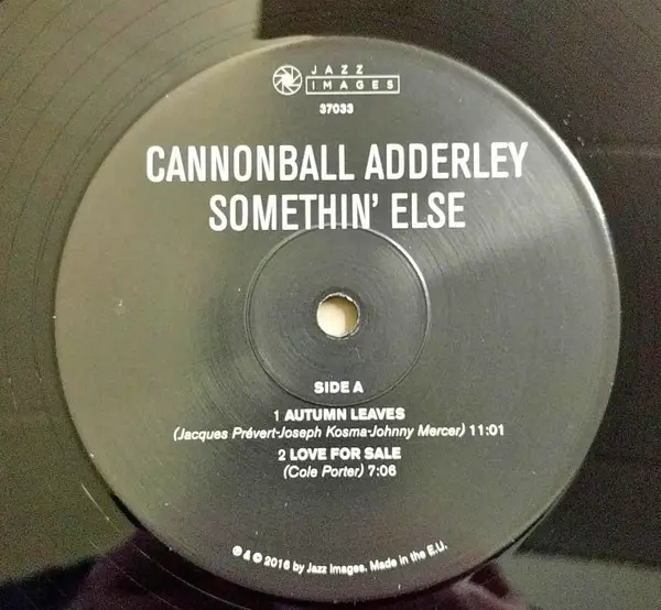 Cannonball Adderley - Somethin' Else (180g, Gatefold, LP, Album, Reissue) - фото №6