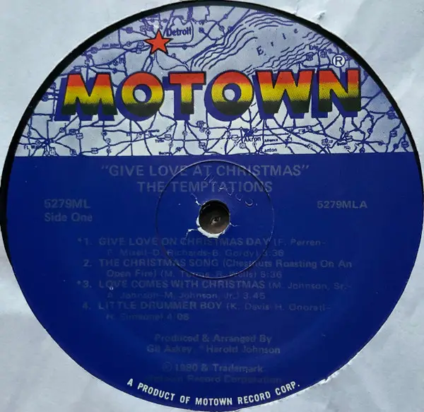 The Temptations - Give Love At Christmas (LP, Reissue) - фото №3