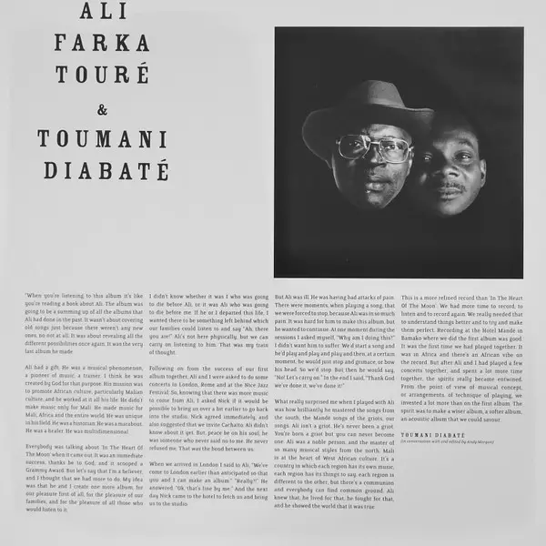 Ali Farka Touré & Toumani Diabaté - Ali & Toumani (2 пластинки, Раскладная обложка, Альбом) - фото №2