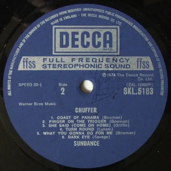 Sundance - Chuffer (LP) - фото №4
