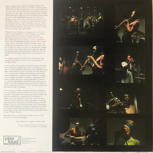 The Art Ensemble Of Chicago - Bande Sonore Originale Du Film 