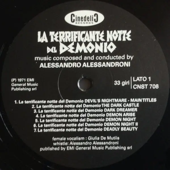 Alessandro Alessandroni - La Terrificante Notte Del Demonio (Devil’s Nightmare) (Тираж 300 копий, Лимитированое, Дополнительная печать) - фото №5