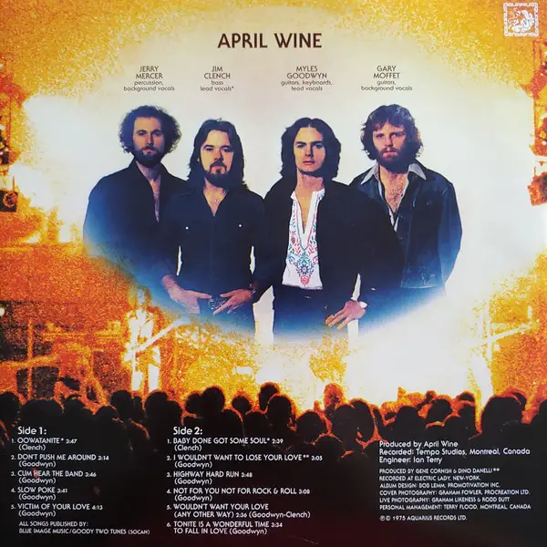April Wine - Stand Back (Раскладной внутренний конверт, Белый, Альбом) - фото №6
