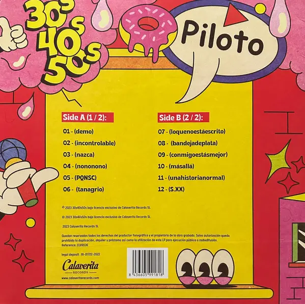 30s40s50s & Bely Basarte & David Otero - PILOTO (LP, Album, Stereo) - фото №2