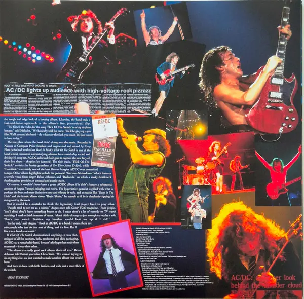 AC/DC - Flick Of The Switch (Gold, Edition, LP, Album, Reissue, Remastered, Stereo) - фото №8