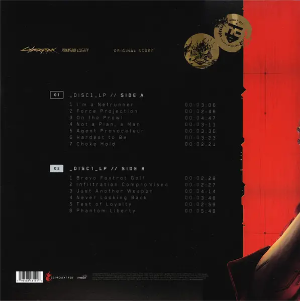 P.T. Adamczyk & Jacek Paciorkowski - Cyberpunk 2077: Phantom Liberty (Original Score) (LP, Album) - фото №2