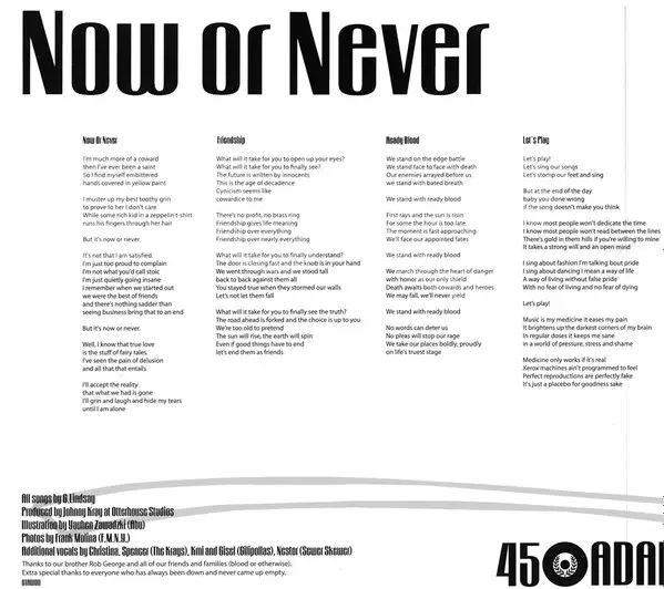 45 Adapters - Now Or Never (Clear, EP) - фото №5